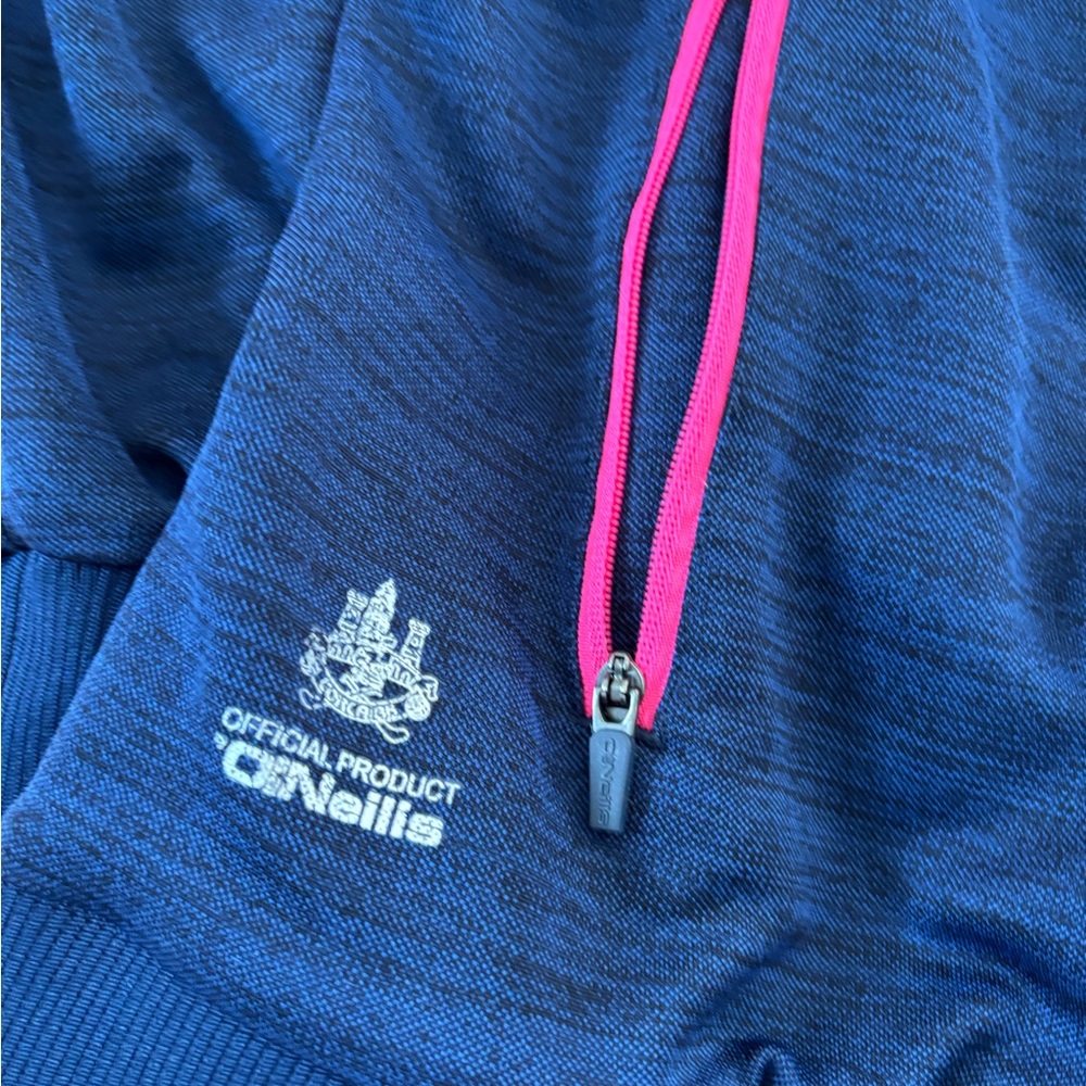 O'Neill Cork Navy and Hot Pink Athletic Zip Jacket - Picture 2 of 6